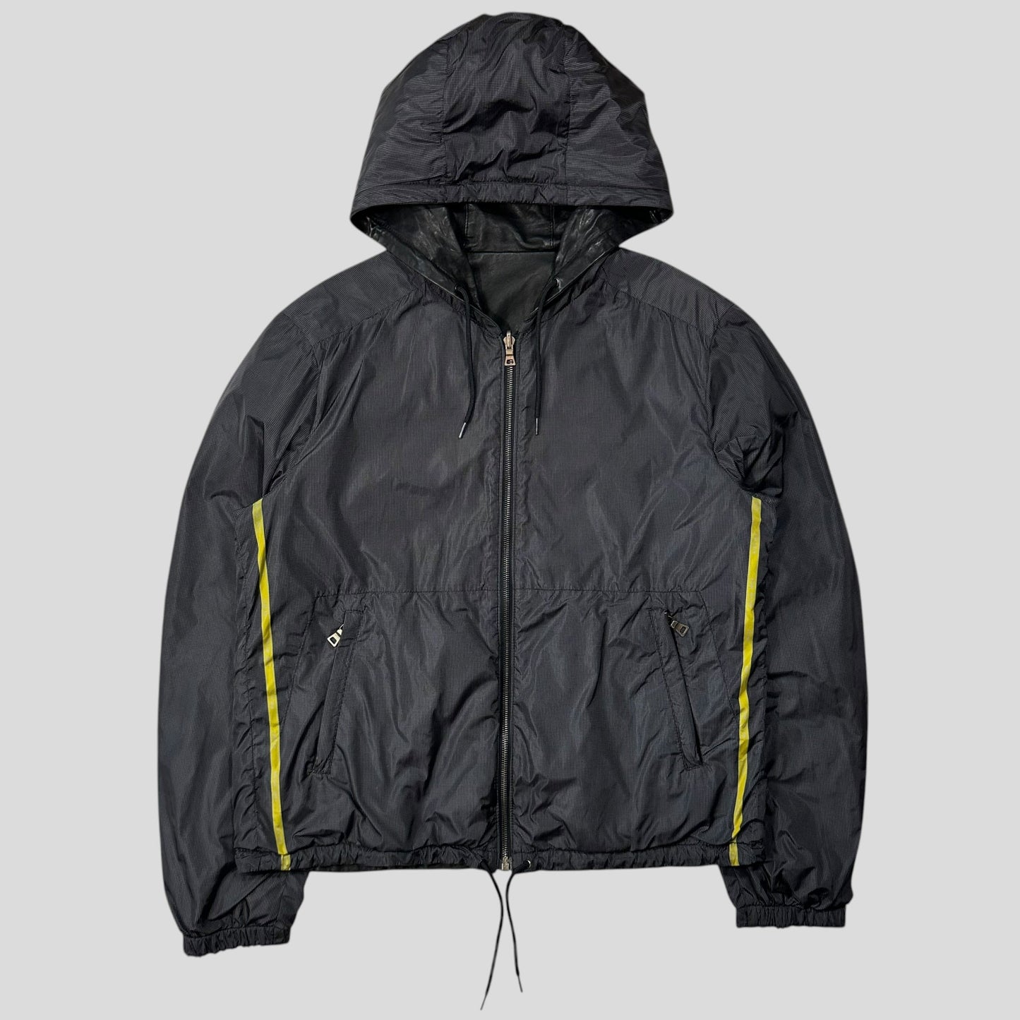 Prada Sport 2010 Reversible Leather + Micro Check Nylon Jacket - IT52 | Default Title, Multicoloured