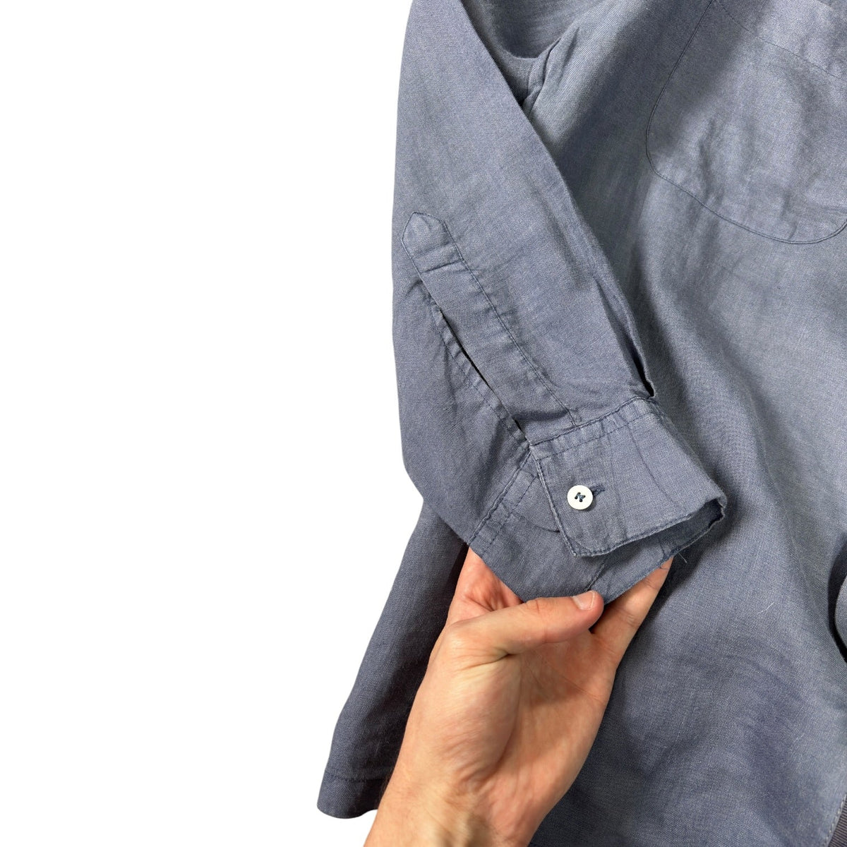Armani Jeans 00’s Dual Pocket Linen Shirt L | Large, Grey