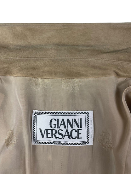 Gianni Versace mens suede trench coat