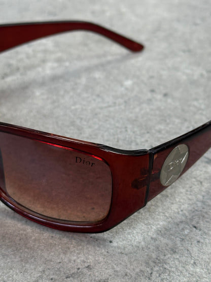 Christian Dior 1990s Star Square Logo Sunglasses