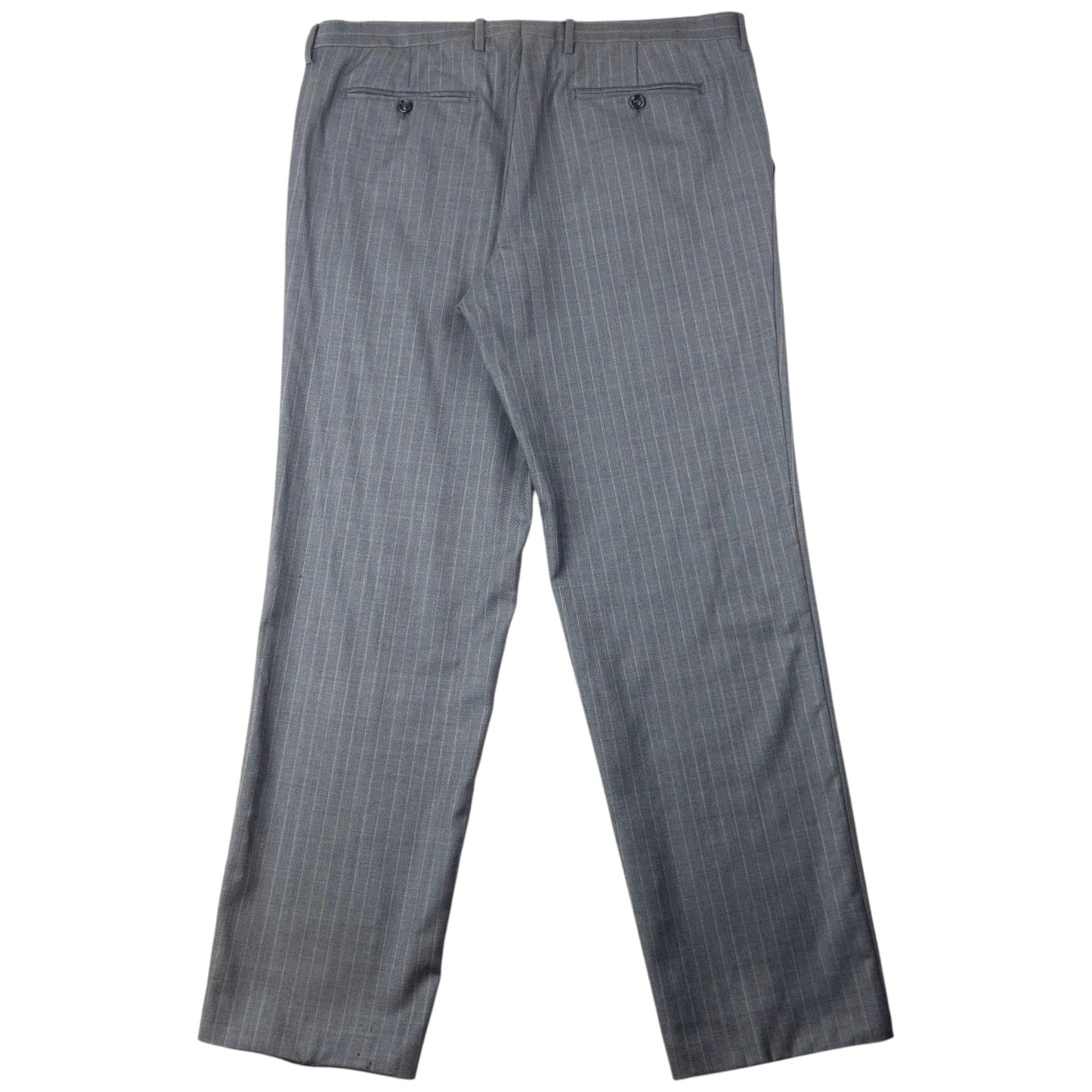 Vintage 2000s Burberry Striped Jacket & Trouser Suit Set Size XL | XL, Grey