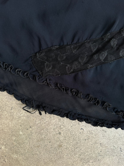 USA Vintage 1990s Lace Panel Sleeveless Midi Slip Dress - M