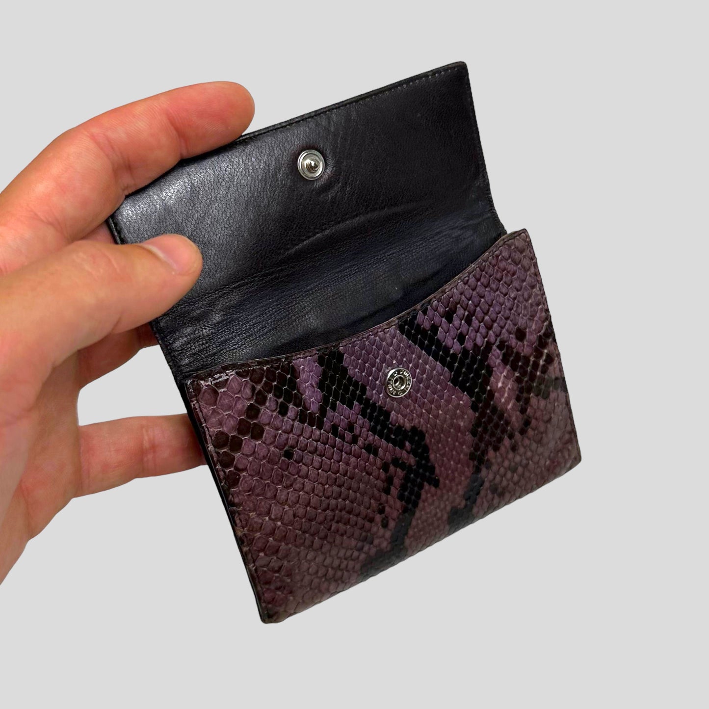 Prada Milano Python Snakeskin Tri-fold Wallet