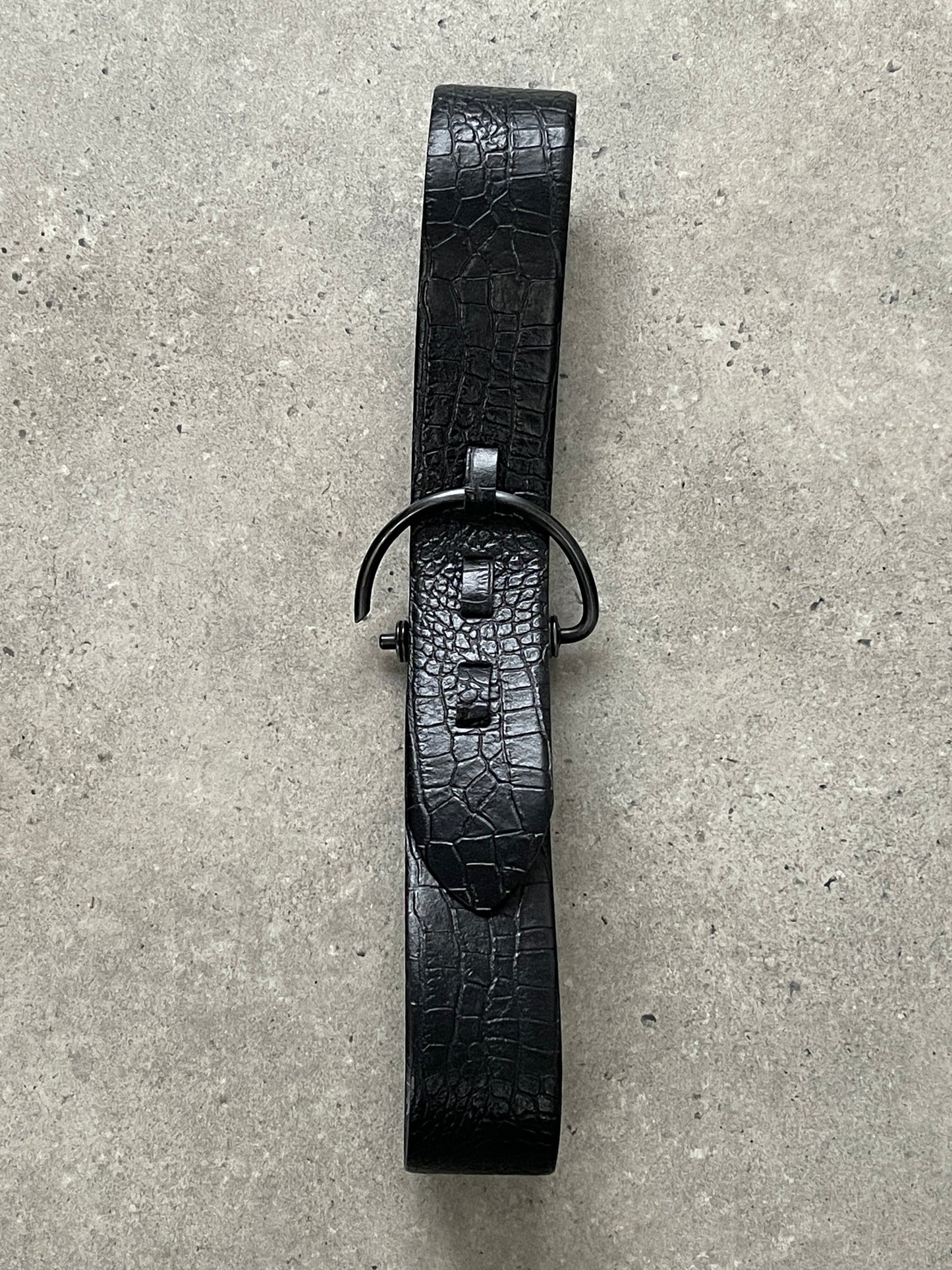 Vintage 1990s Leather Chunky D Ring Belt - W36-40