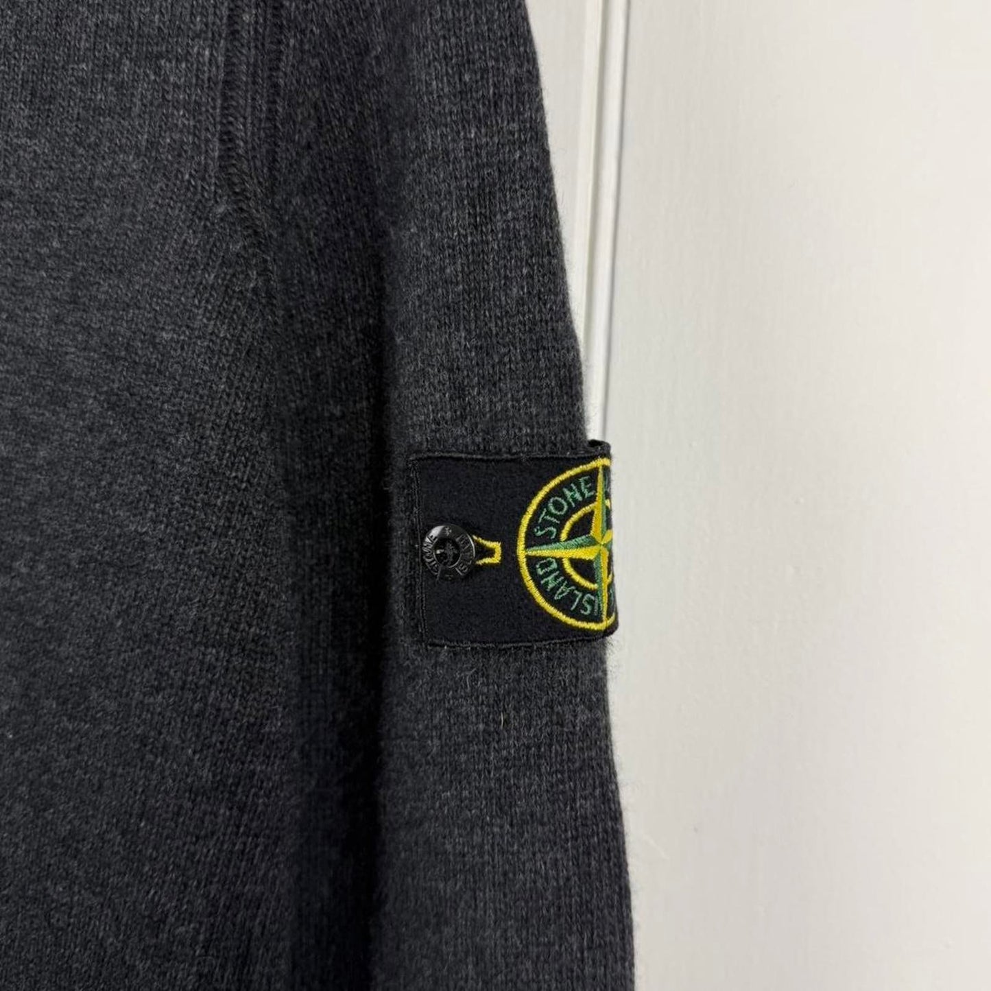 Stone Island Wool Knit Half-Button Jumper (M) | Medium, Red