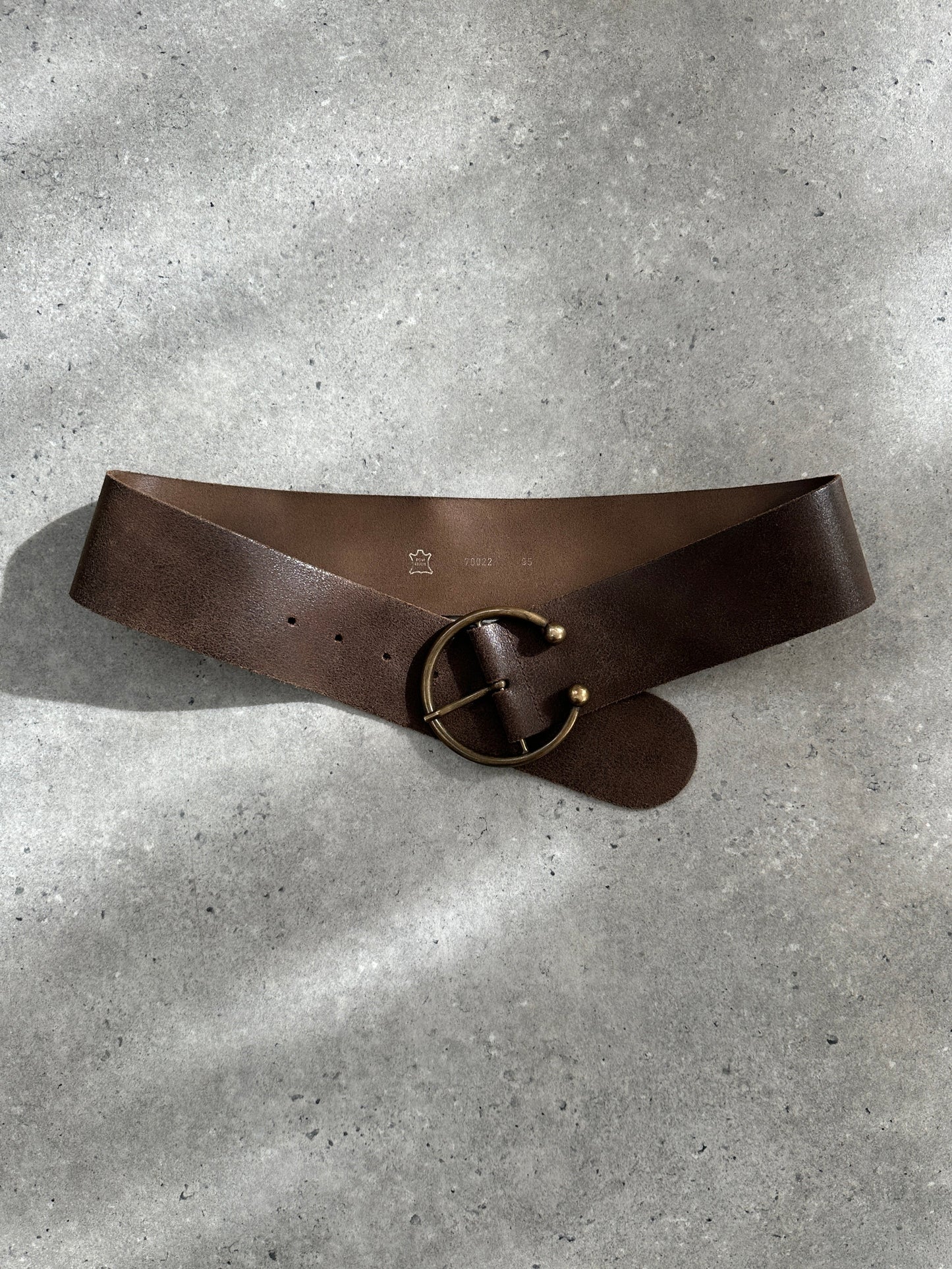Vintage 1980s Chunky Leather Belt - W32-36