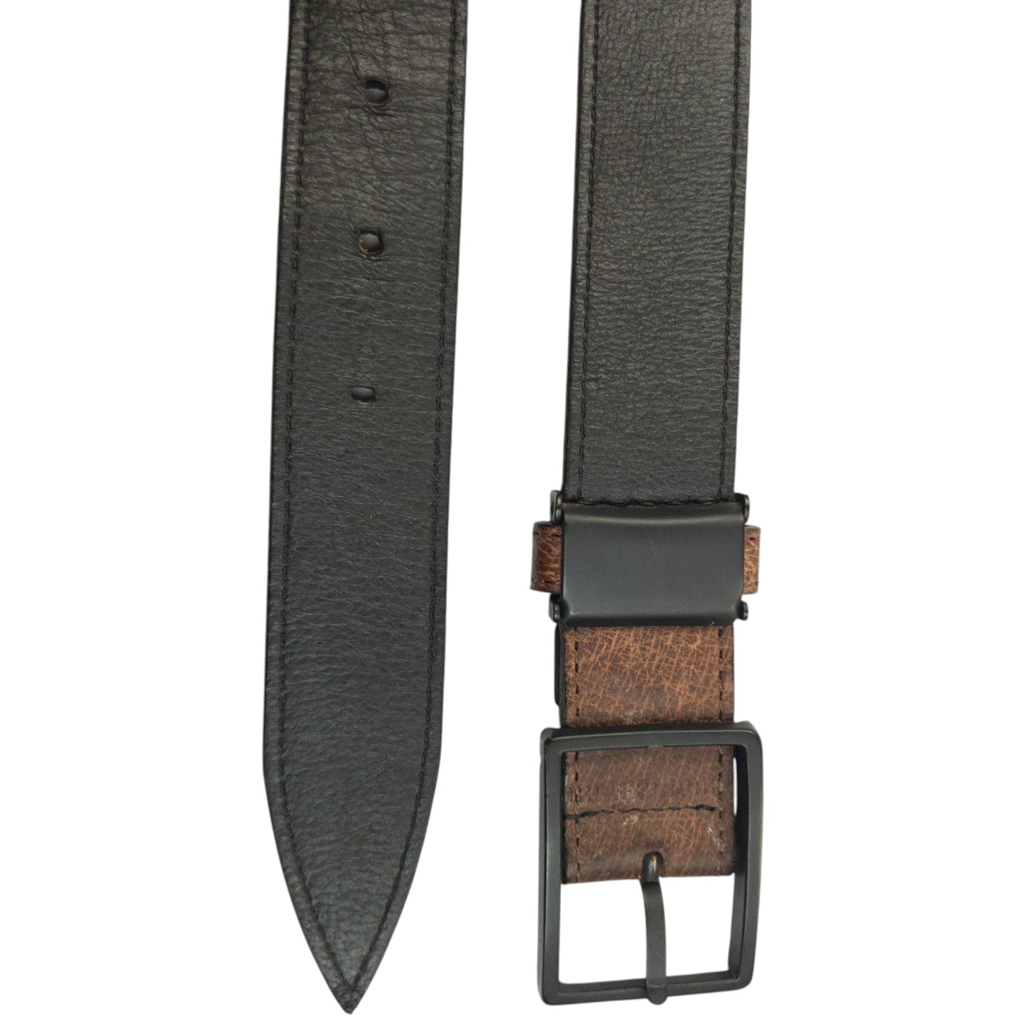 Vintage 2000s Issey Miyake Reversible Leather Belt Size L | O/S, Black