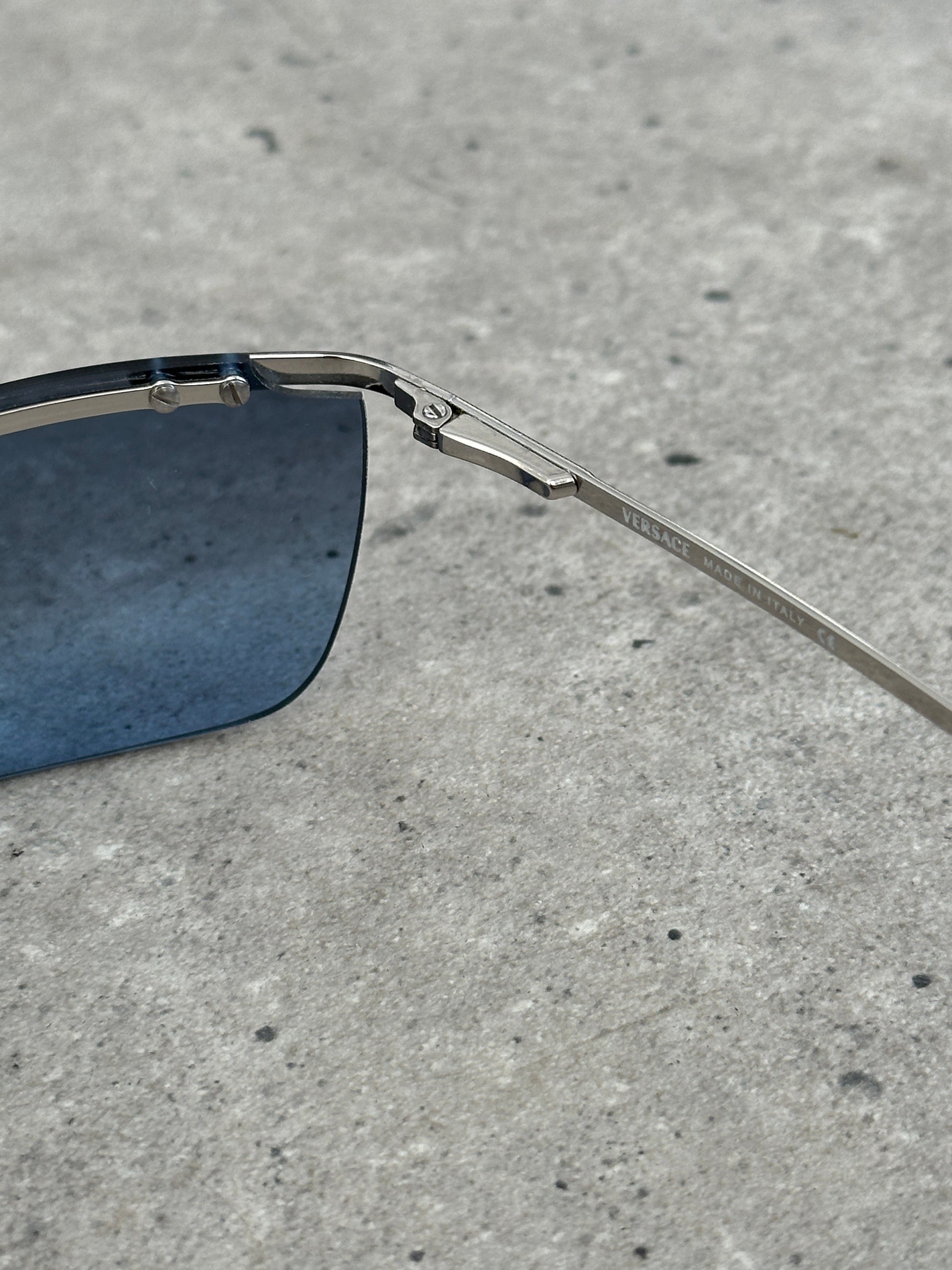 Versace 2000s Rimess Rectangular Sunglasses