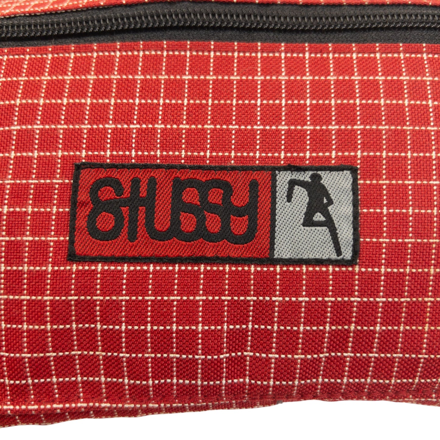 Vintage 2000s Stussy Checkered Crossbody Bag | O/S, Red