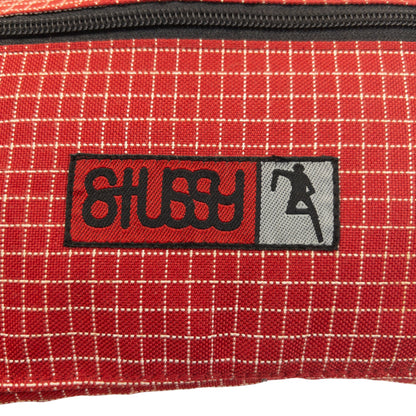 Vintage 2000s Stussy Checkered Crossbody Bag | O/S, Red