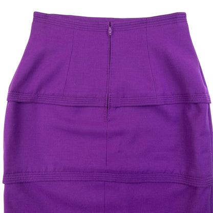 Vintage 90s Gianni Versace Tiered Skirt Womens Size W25 | W25, Purple