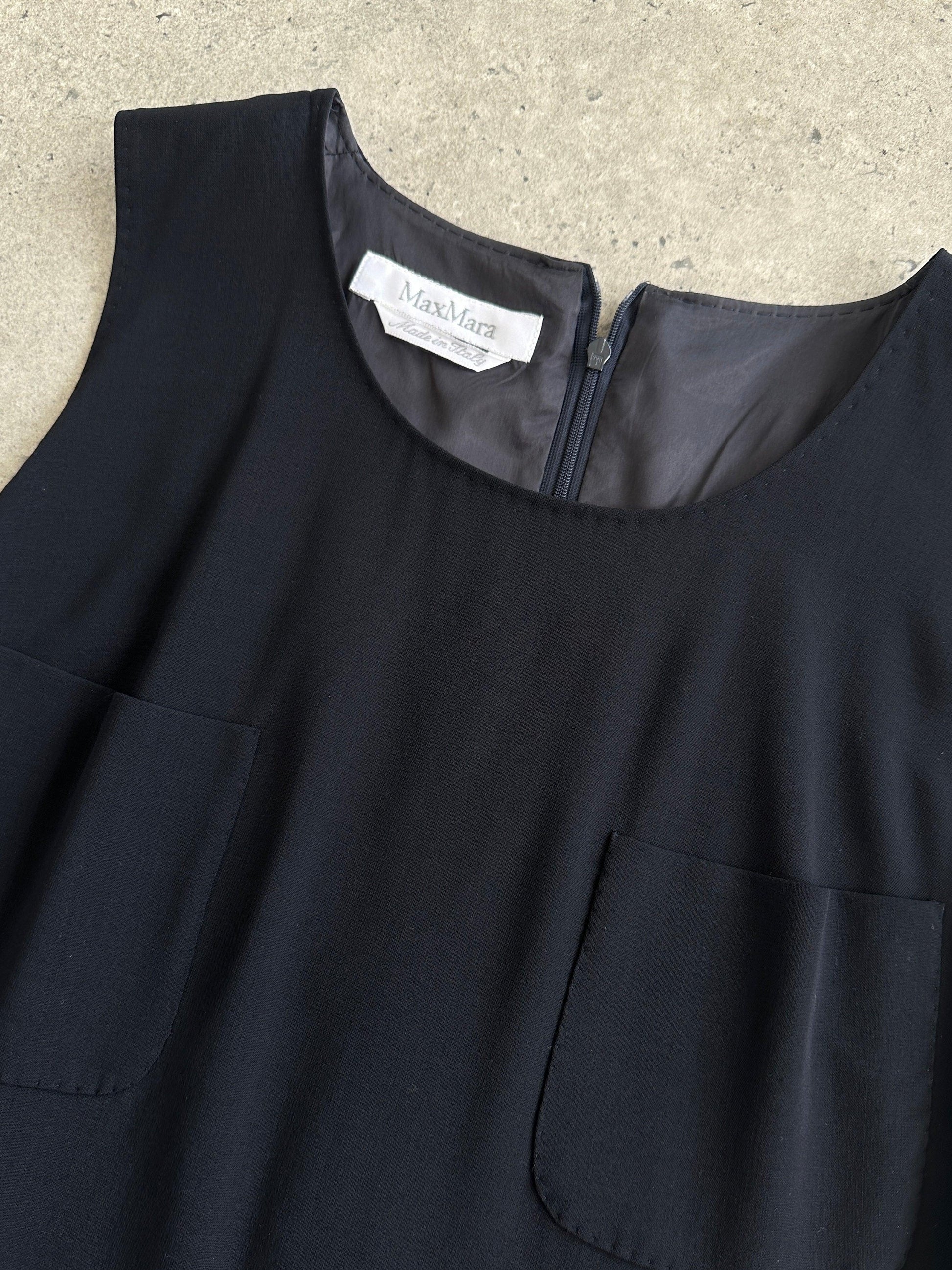 Max Mara Sleeveless Pocket Midi Dress - L - Known Source