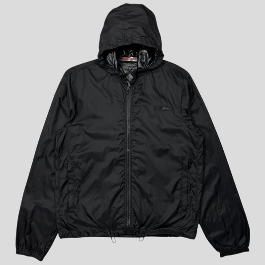 Prada Sport 2007 Nylon Ripstop Carbon Chest Logo Windbreaker Jacket - M | Default Title, Black