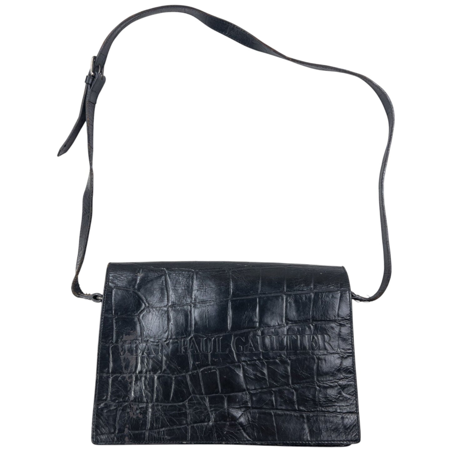 Vintage Jean Paul Gaultier Crocodile Embossed Crossbody Bag