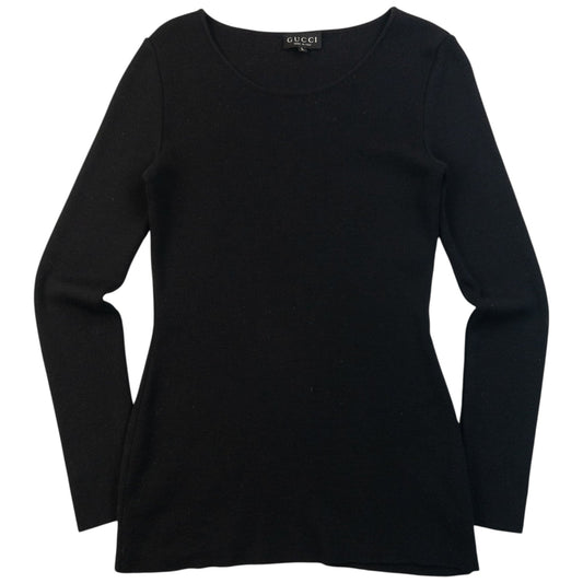 Vintage 90s Gucci By Tom Ford Wool Jumper Womens Size L | Large, Black