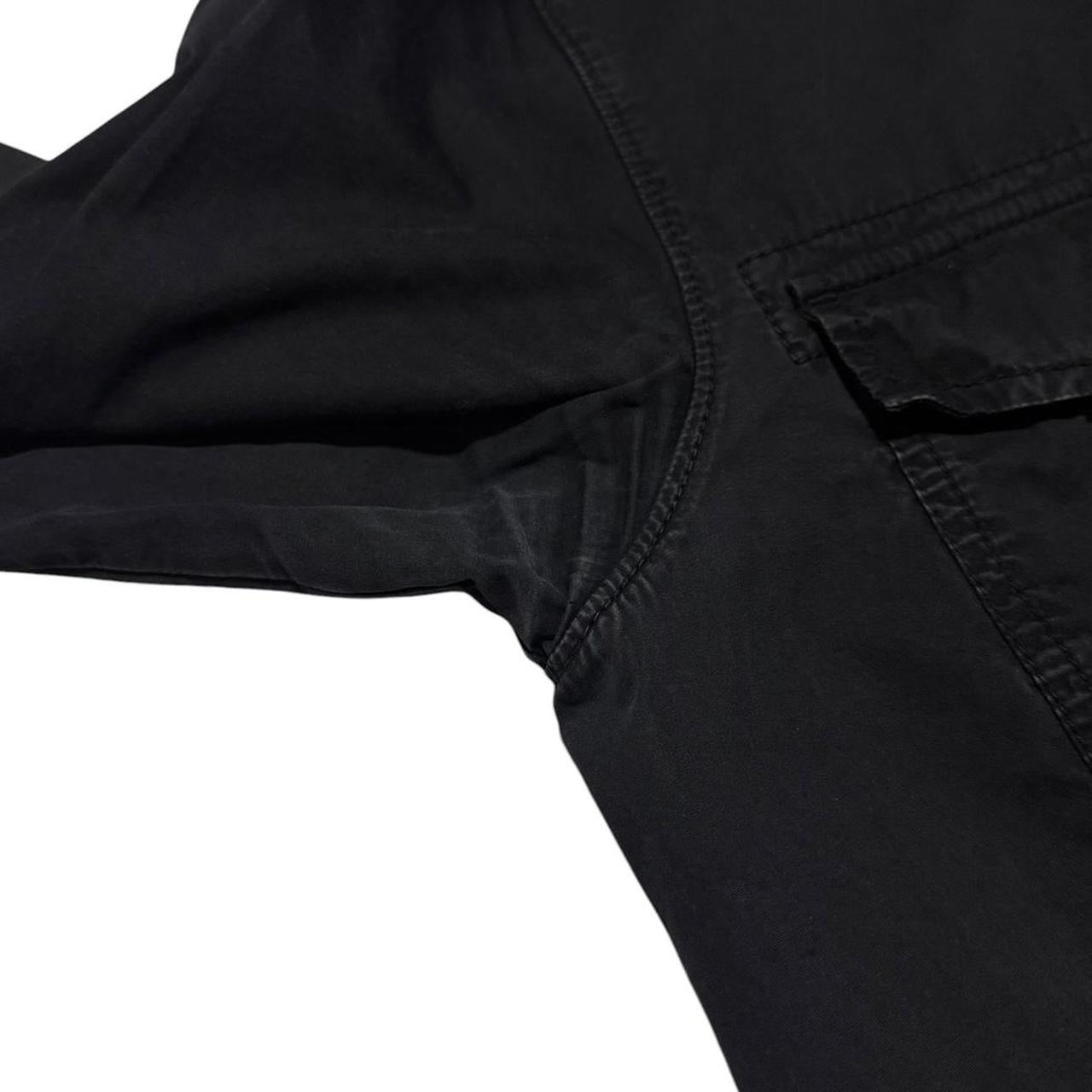 Stone Island Black Canvas Overshirt | Small, Black
