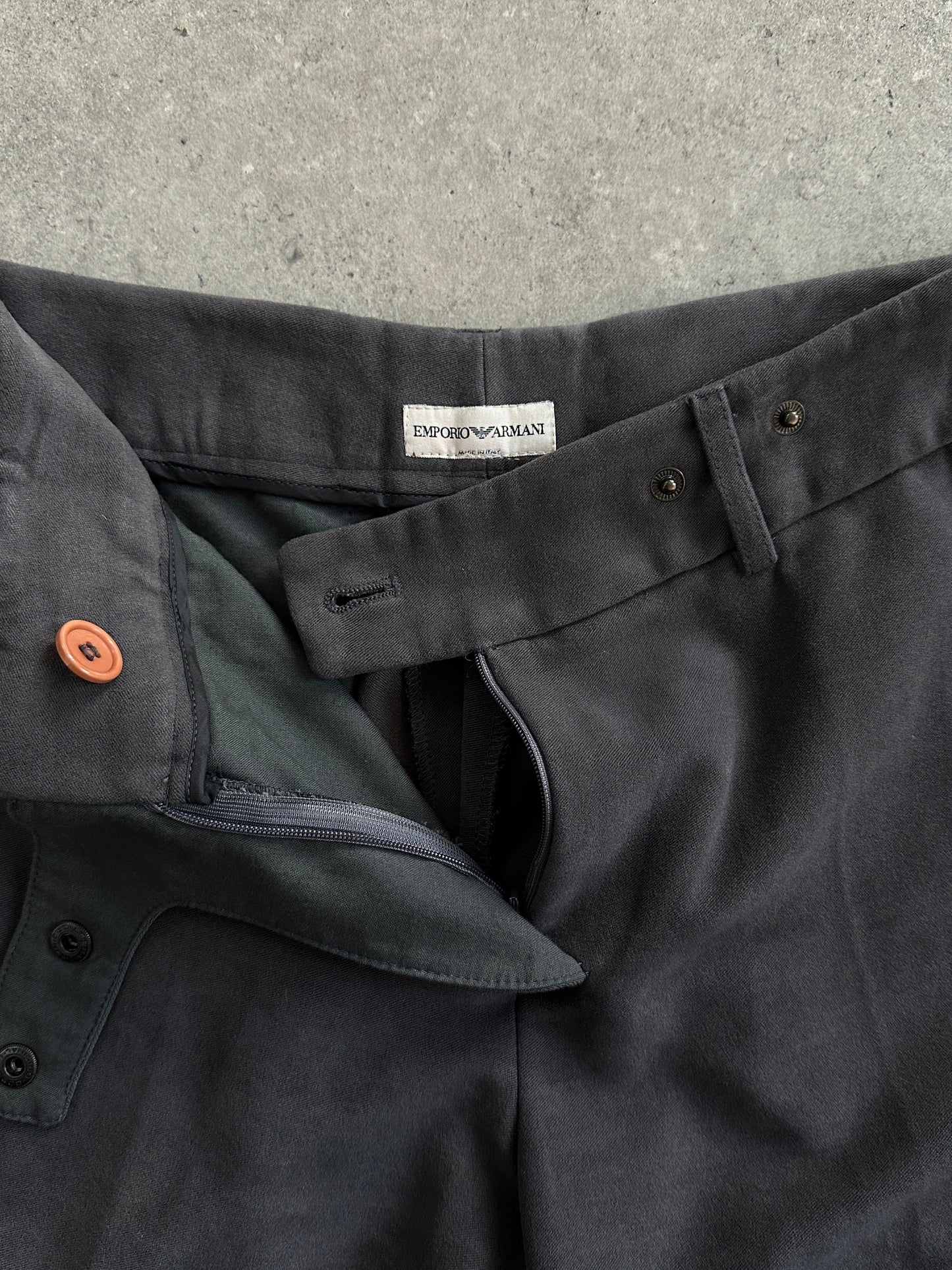 Emporio Armani Wide Leg Low Rise Trousers - W30