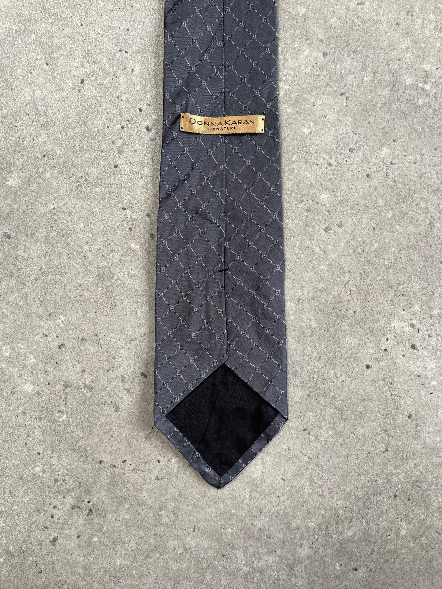 Donna Karan Signature 1990s Pure Silk Print Tie