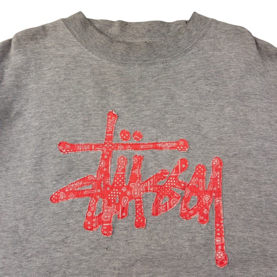 Vintage Stussy Paisley Applique Sweatshirt Size L