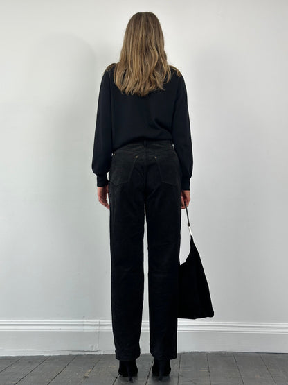 Vintage High Waisted Suede Trousers - W26