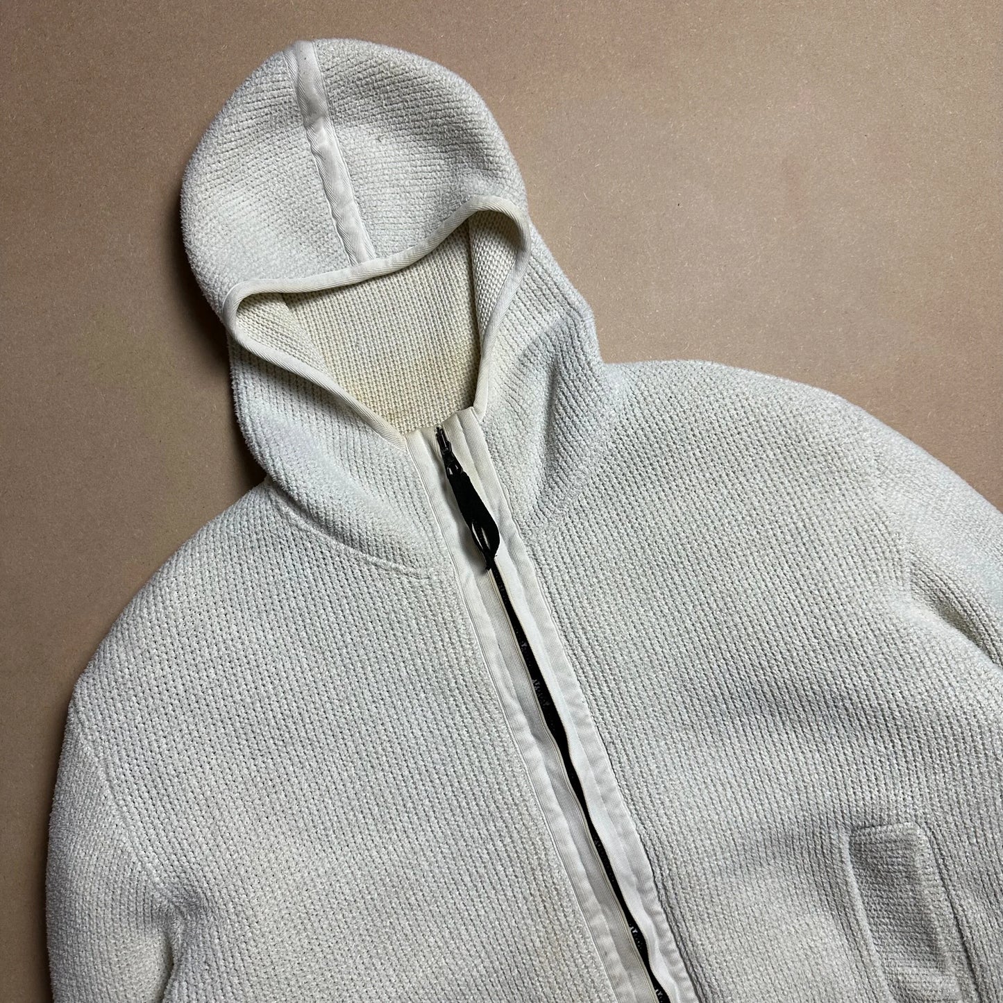 A/W 1999 Polar White President Knit Dual Layer Jacket