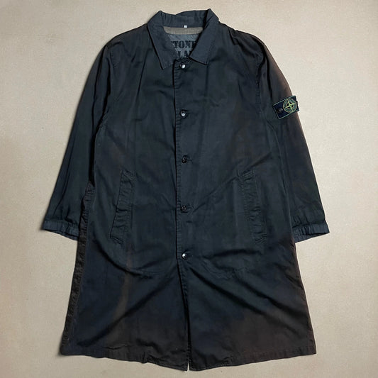 S/S 1985 Charcoal Raso Gommato Marina Rain Coat