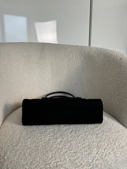Archive 1998 Miu Miu Embossed Cloth Handbag | O/S, Black