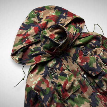 Swiss Army Camo Mesh Beekeeper Hood Jacket (90s)