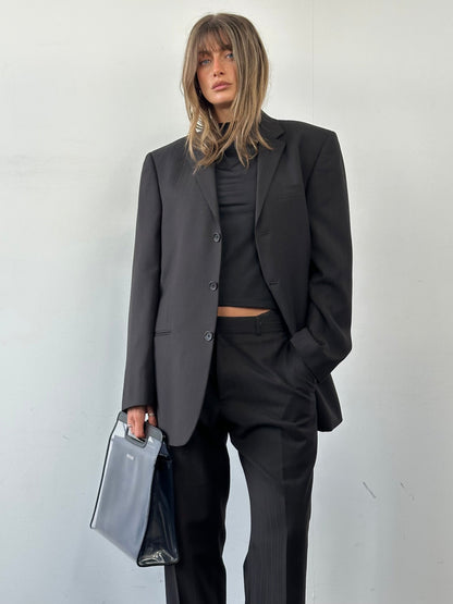 Vintage Pinstripe Single Breasted Suit - 44R/W34