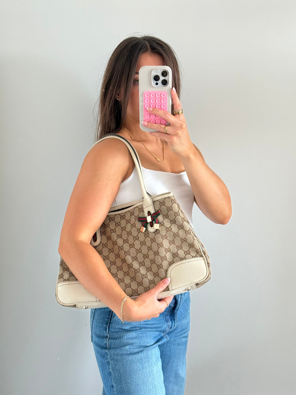2000s Gucci GG Monogram Princy Tote Handbag | O/S, Multicoloured