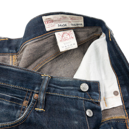 Vintage 2000s Evisu Double Gull Daicock Japanese Denim Jeans Size W35