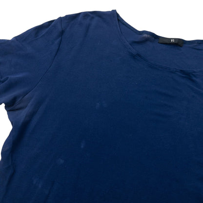 Vintage 90s Yohji Yamamoto Sheer Silk T Shirt Womens Size M | Medium, Navy