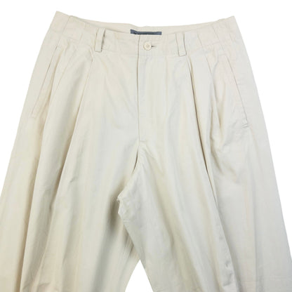 Vintage 80s Issey Miyake MEN Pleated Trousers Size W28 | W28, Cream