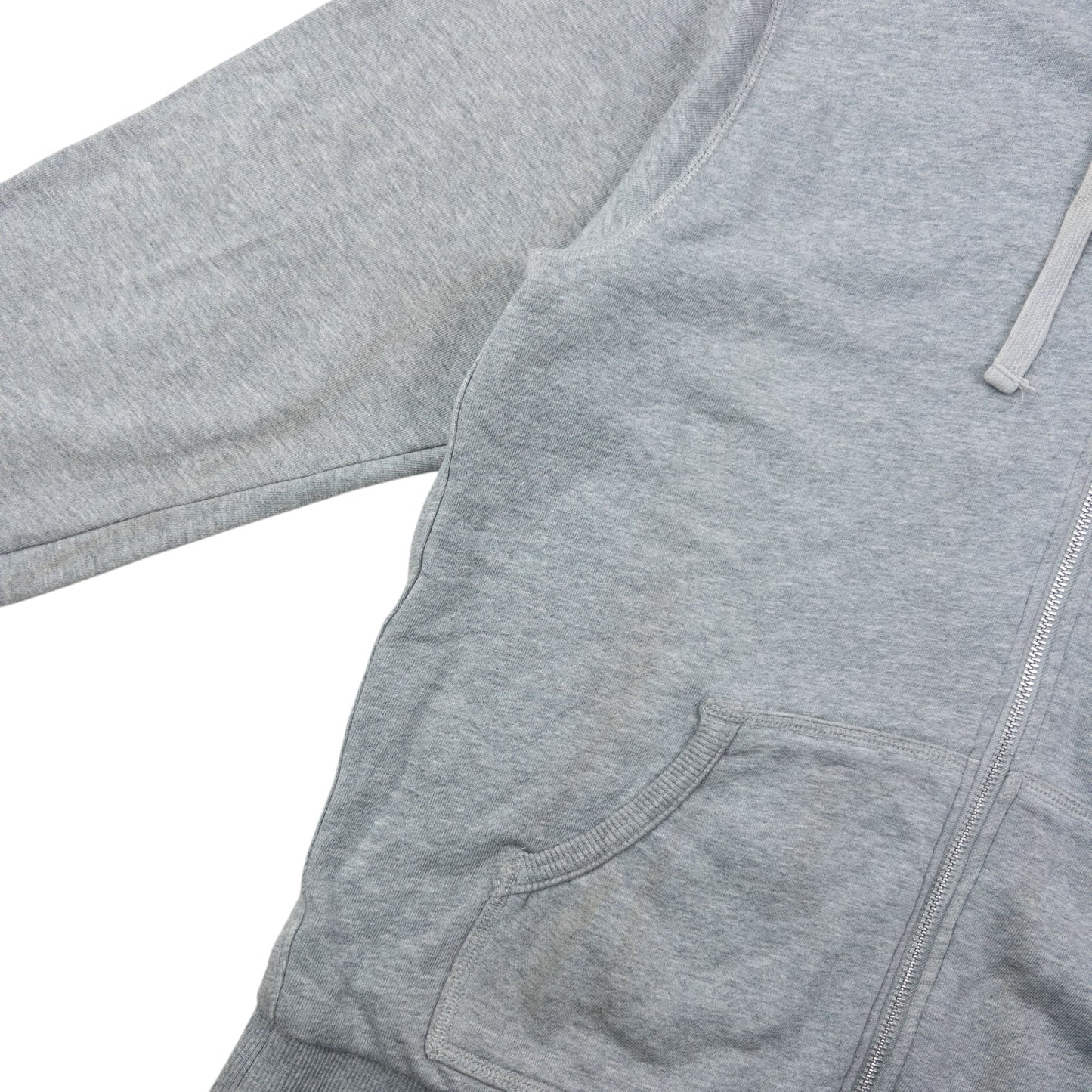 Vintage 2000s Stussy Troops Stripe Lined Zip Up Hoodie Size M | Medium, Grey