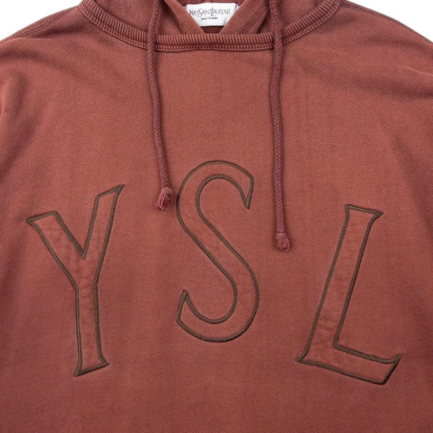Vintage YSL Yves Saint Laurent Embroidered Hoodie Size L