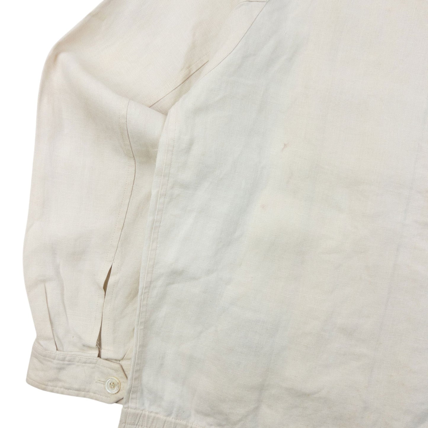 Vintage 90s Burberry Zip Up Linen Jacket Womens Size S | Small, Cream