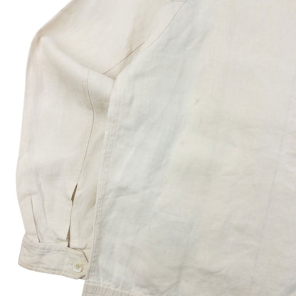 Vintage 90s Burberry Zip Up Linen Jacket Womens Size S | Small, Cream