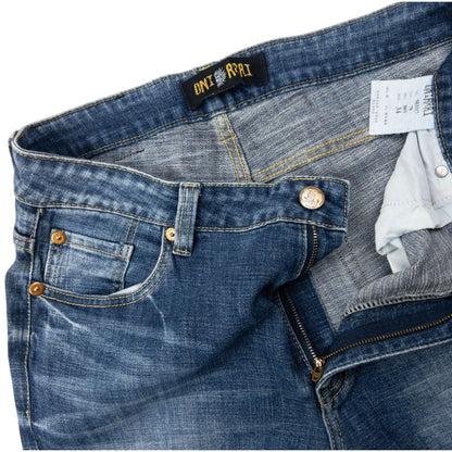 Vintage Oniarai Embroidered Devil Japanese Denim Jeans Size W36