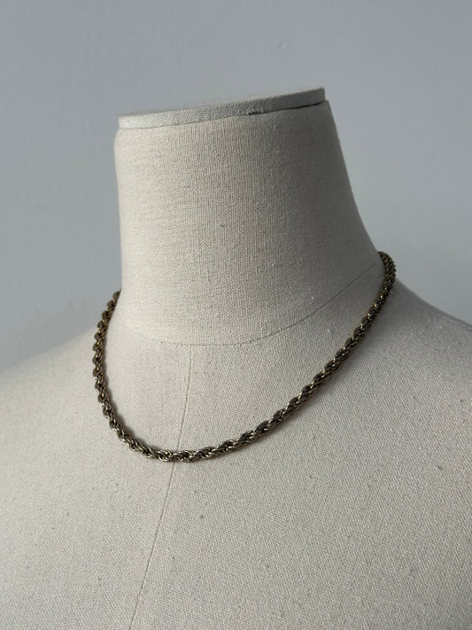 Vintage 1990s 18 KGP Plated 18" Rope Jewellery