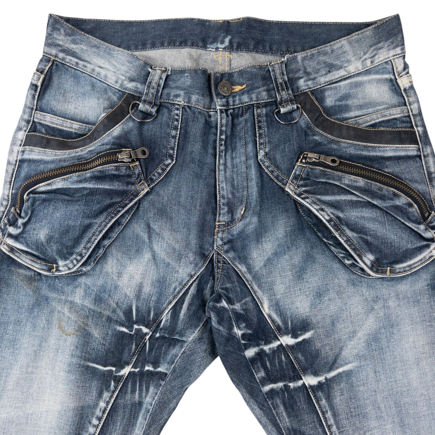 Vintage 2000s PPFM Curved Stacked Leg Denim Jeans Size W32 | W32, Blue