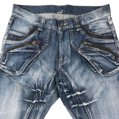 Vintage 2000s PPFM Curved Stacked Leg Denim Jeans Size W32 | W32, Blue