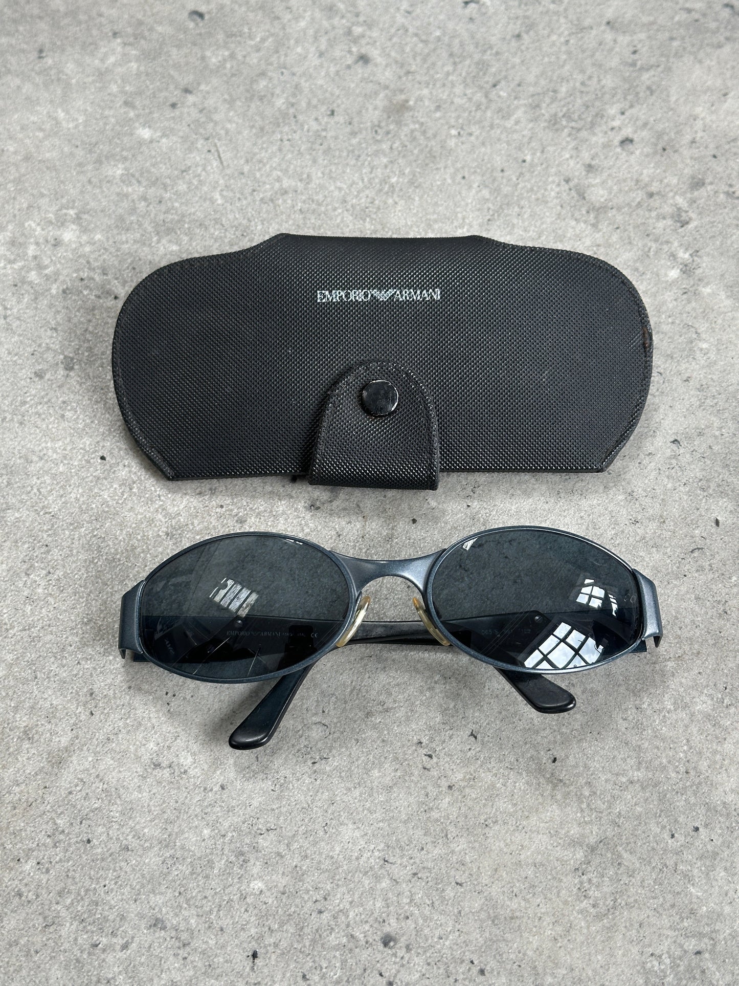 Emporio Armani 1990s Oval Logo Sunglasses