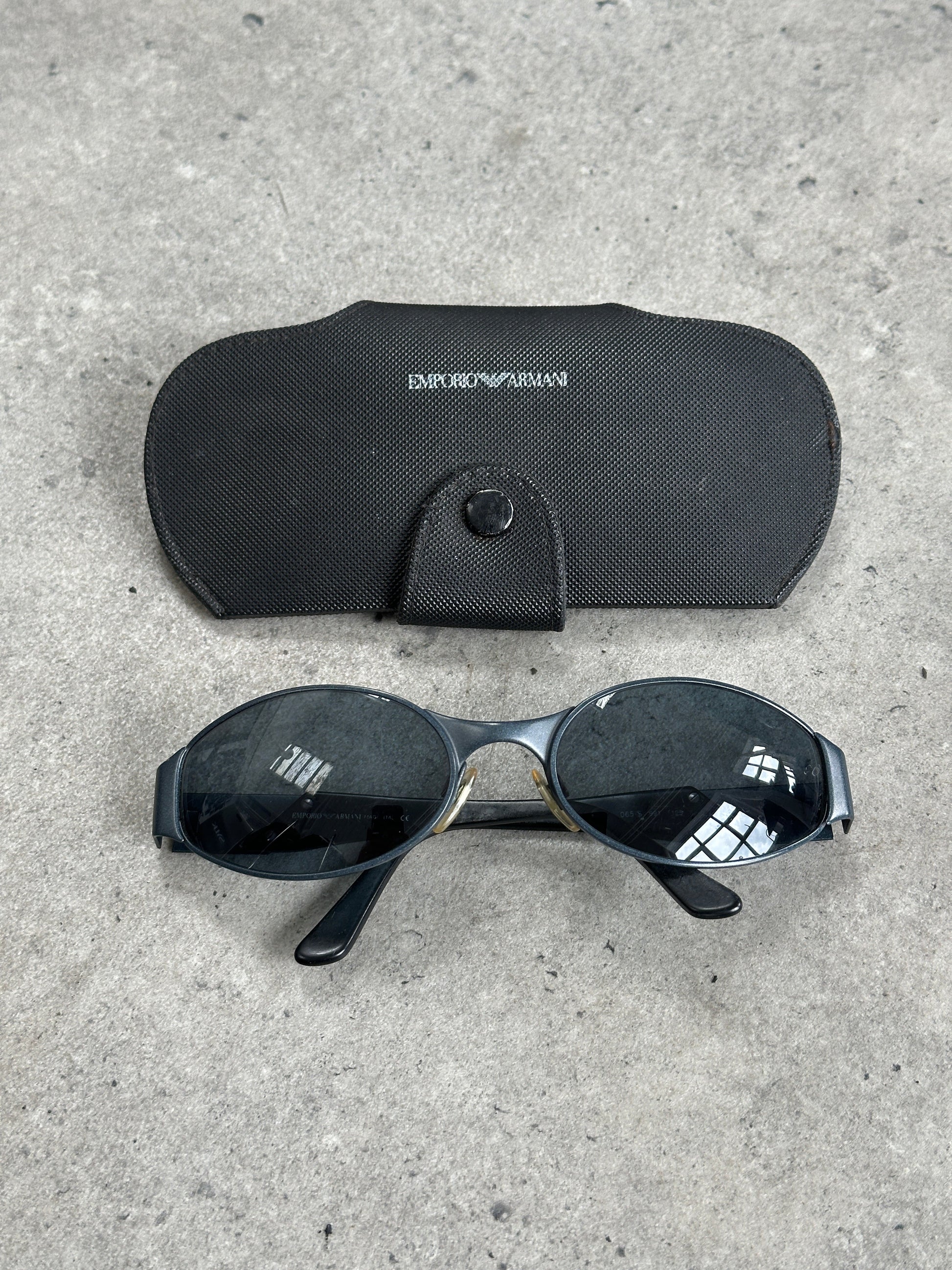 Emporio Armani 1990s Oval Logo Sunglasses
