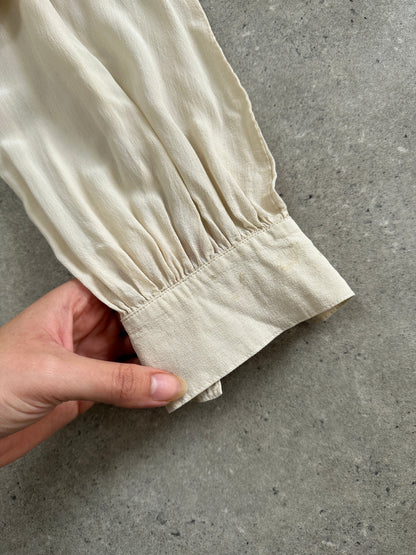 Max Mara Pure Silk Frill Wrap Blouse - L