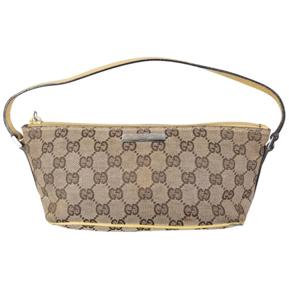 Vintage Gucci Monogram Pochette Mini Baguette Shoulder Bag