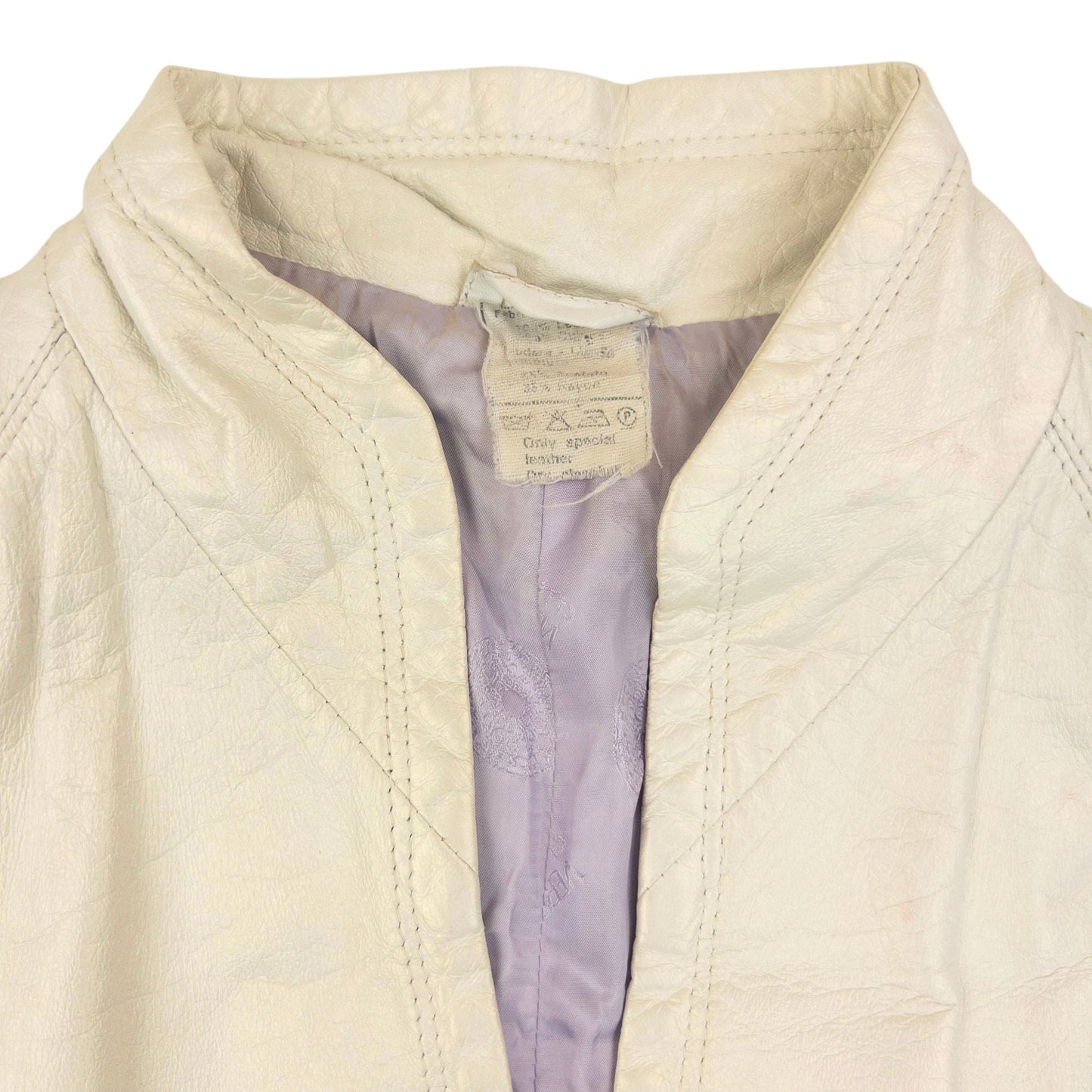 Vintage 2000s Versace Classic V2 Iridescent Leather Jacket Womens Size M | Medium, White