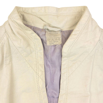 Vintage 2000s Versace Classic V2 Iridescent Leather Jacket Womens Size M | Medium, White