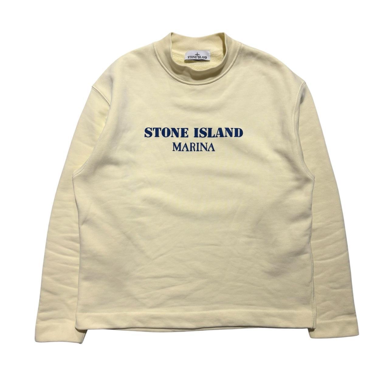 Stone Island Pullover Reflective Marina crewneck | Large, Beige