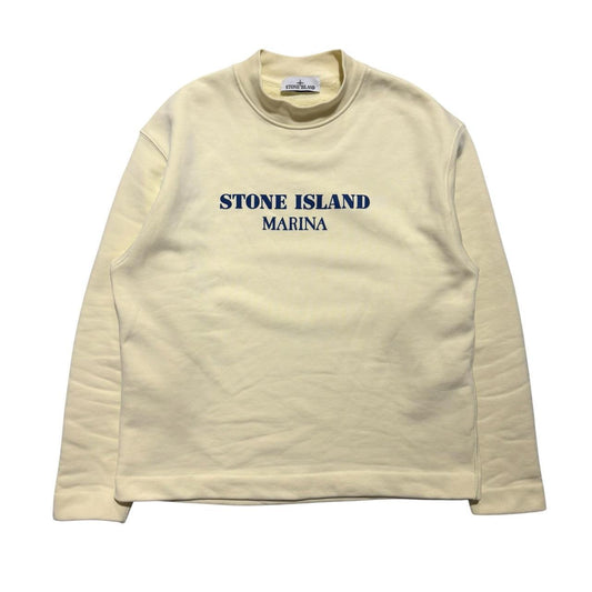 Stone Island Pullover Reflective Marina crewneck | Large, Beige