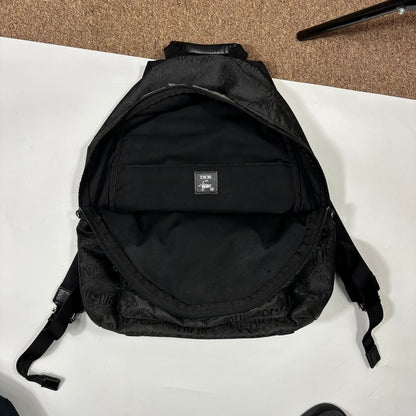 Dior x Stussy 2020 Riders Monogram Logo Nylon Backpack | O/S, Black